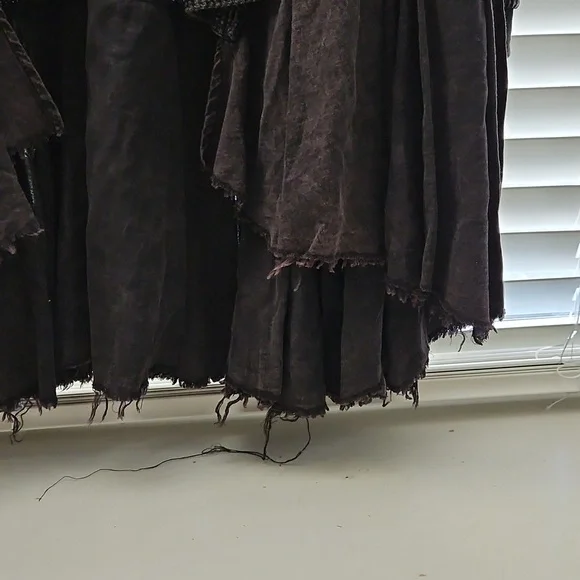 NWT Oli & Hali Black Patchwork Distressed Oversized Cardigan - Picture 9 of 12